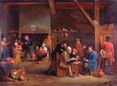 Tavern Interior with Card Players by Victor Mahu
